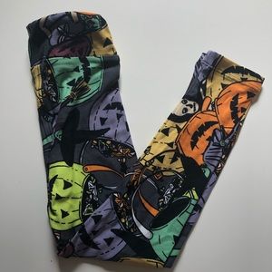 NWT Lularoe kids S/M Halloween pumpkin leggings